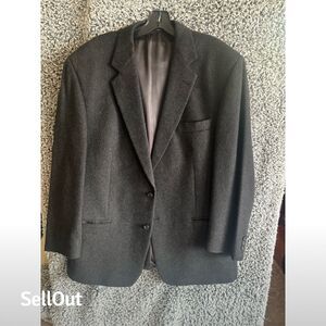 Pronto Uomo Men's Gray Cashmere Blazer Sport Coat Size 44 R  Formal sport
